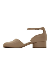 Светло-коричневые кожаные туфли от Maison Margiela