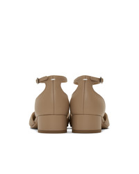 Светло-коричневые кожаные туфли от Maison Margiela