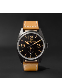 Мужские светло-коричневые кожаные часы от Bell & Ross