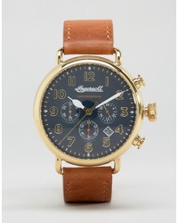 Мужские светло-коричневые кожаные часы от Ingersoll