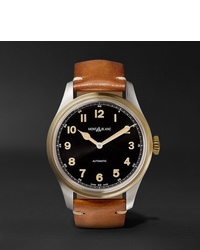 Мужские светло-коричневые кожаные часы от Montblanc