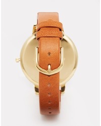 Женские светло-коричневые кожаные часы