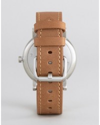 Мужские светло-коричневые кожаные часы от Nixon