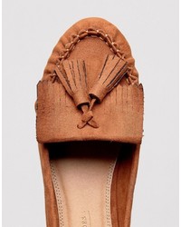 Женские светло-коричневые лоферы от Asos