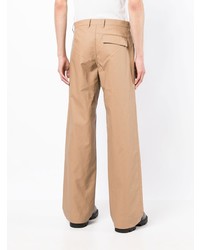 Светло-коричневые льняные брюки чинос от Bianca Saunders