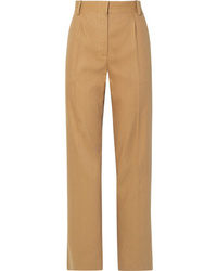 Женские светло-коричневые льняные классические брюки от The Row