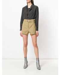 Женские светло-коричневые льняные шорты от IRO