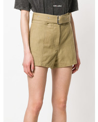 Женские светло-коричневые льняные шорты от IRO