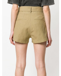 Женские светло-коричневые льняные шорты от IRO