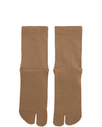 Мужские светло-коричневые носки от Maison Margiela
