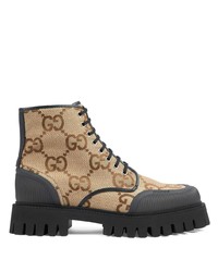 Мужские светло-коричневые повседневные ботинки из плотной ткани от Gucci