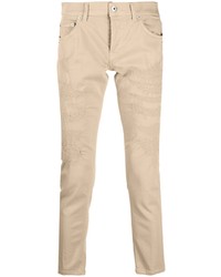Мужские светло-коричневые рваные джинсы от Dondup