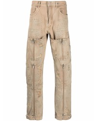 Мужские светло-коричневые рваные джинсы от Givenchy