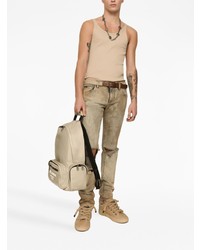 Мужские светло-коричневые рваные джинсы от Dolce & Gabbana