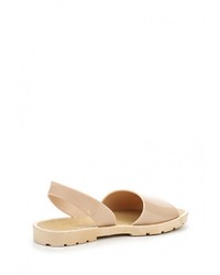 Светло-коричневые сандалии на плоской подошве от Ella