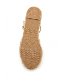 Светло-коричневые сандалии на плоской подошве от Stephan