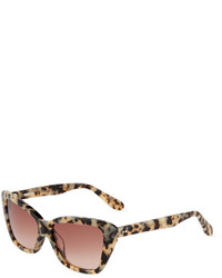 Светло-коричневые солнцезащитные очки с леопардовым принтом