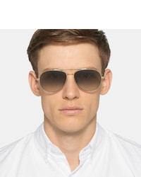 Мужские светло-коричневые солнцезащитные очки от Bottega Veneta
