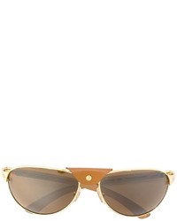 Мужские светло-коричневые солнцезащитные очки от Cartier