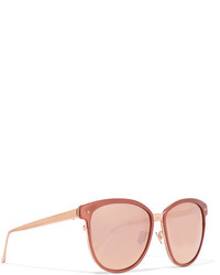 Женские светло-коричневые солнцезащитные очки от Linda Farrow