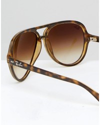 Женские светло-коричневые солнцезащитные очки от Ray-Ban
