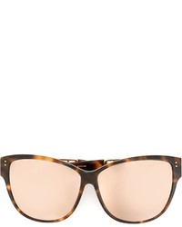 Женские светло-коричневые солнцезащитные очки от Linda Farrow