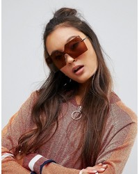 Женские светло-коричневые солнцезащитные очки от Asos