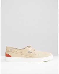 Светло-коричневые топсайдеры от Lacoste