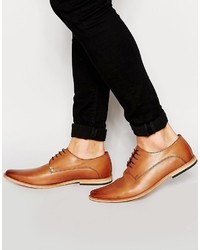 Светло-коричневые туфли дерби от Base London