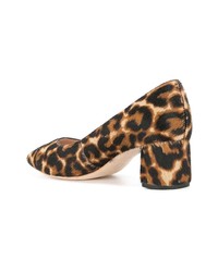 Светло-коричневые туфли из ворса пони с леопардовым принтом от Loeffler Randall