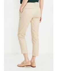 Светло-коричневые узкие брюки от Baon