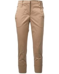 Светло-коричневые узкие брюки от Brunello Cucinelli