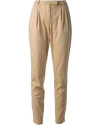 Светло-коричневые узкие брюки от Burberry