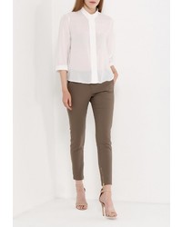 Светло-коричневые узкие брюки от Camomilla