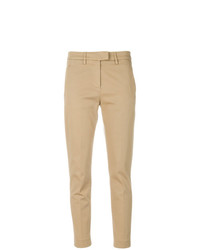 Светло-коричневые узкие брюки от Dondup