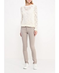 Светло-коричневые узкие брюки от Gas