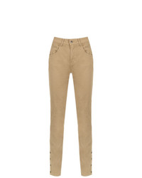Светло-коричневые узкие брюки от Mara Mac