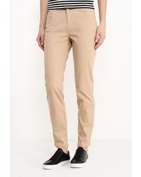 Светло-коричневые узкие брюки от Modis