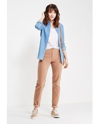 Светло-коричневые узкие брюки от Modis