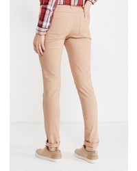 Светло-коричневые узкие брюки от Modis