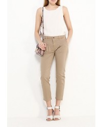 Светло-коричневые узкие брюки от Motivi