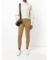 Светло-коричневые узкие брюки от Dondup