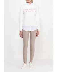 Светло-коричневые узкие брюки от Tommy Hilfiger