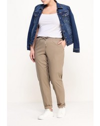 Светло-коричневые узкие брюки от Ulla Popken