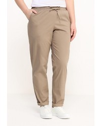 Светло-коричневые узкие брюки от Ulla Popken