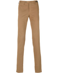 Мужские светло-коричневые хлопковые брюки от Pt01