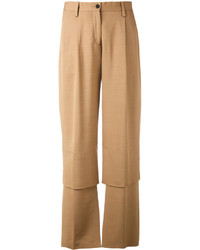 Женские светло-коричневые шерстяные брюки от Aalto
