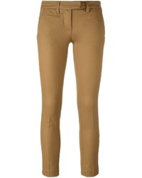 Женские светло-коричневые шерстяные брюки от Dondup