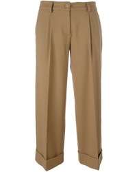 Женские светло-коричневые шерстяные брюки от P.A.R.O.S.H.
