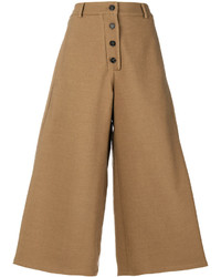 Женские светло-коричневые шерстяные брюки от Societe Anonyme